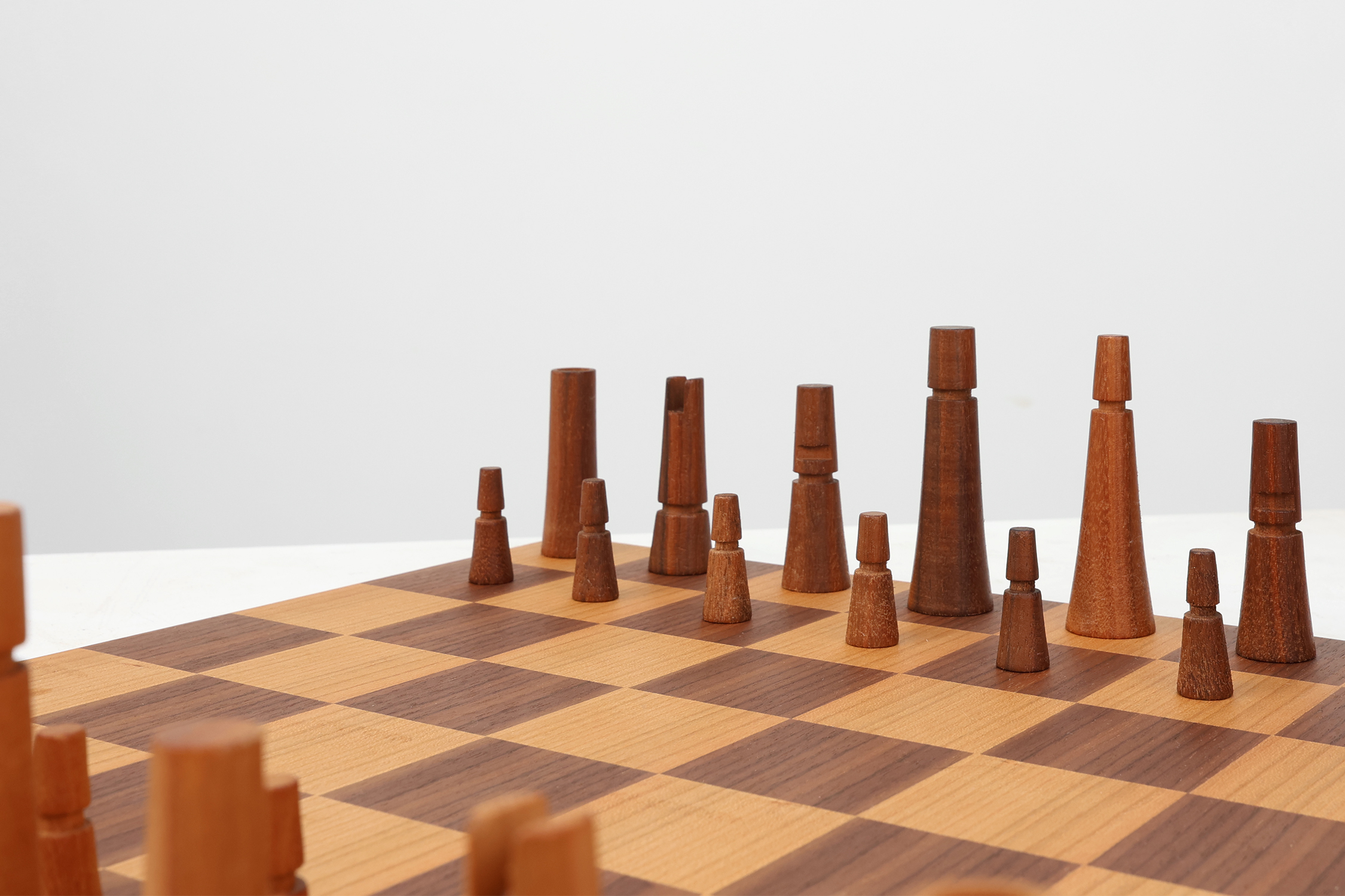 Rare De Coene Chess Set With Original Box Attr. to Christophe Gevers, Belgium, 1950s thumbnail